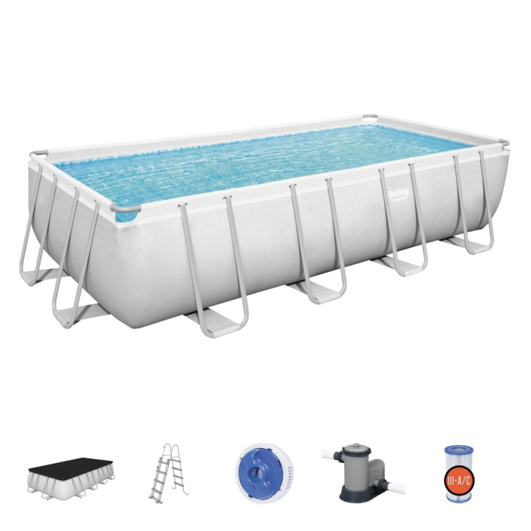 SALE! Bestway Power Steel Rectangular Pool 18ft x 9ft x 48" deep IN STOCK FOR COLLECTION ONLY