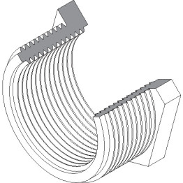 2 - 1.5 Inch Threaded Reducer