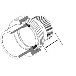 Socket Union 30mm long Male Thread